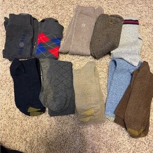 10pk EUC socks including Calvin Klein Men's Assorted Socks - Multi-Color Pack